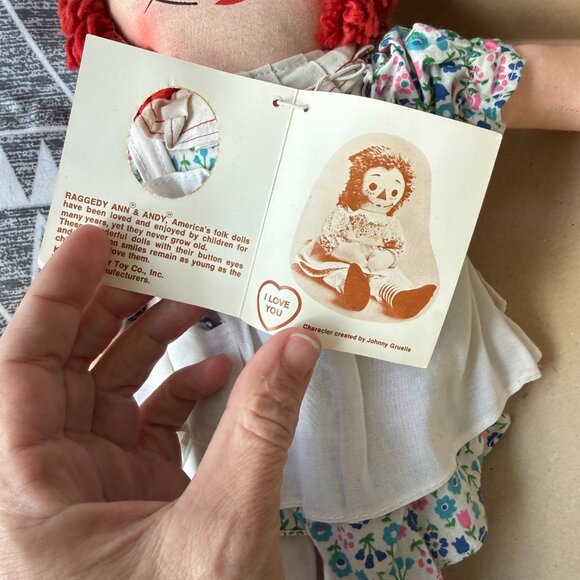 Vintage Raggedy Ann Doll in Original Box + Classic Raggedy Ann Storybook Collect - Picture 7 of 12